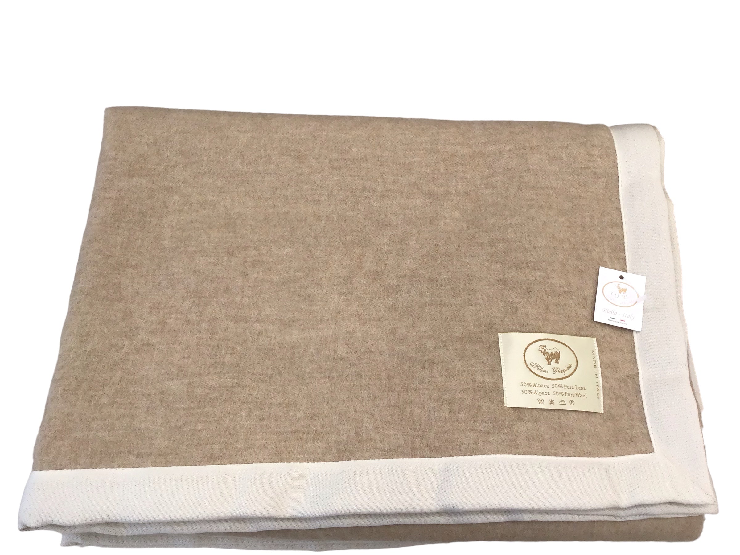 Coperta Incas Alpaca e Lana in Alpaca SOMMA Matrimoniale Naturale | Biancheria Home