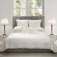 Completo lenzuola matrimoniale Flora Pizzo Dea Luxury Linens