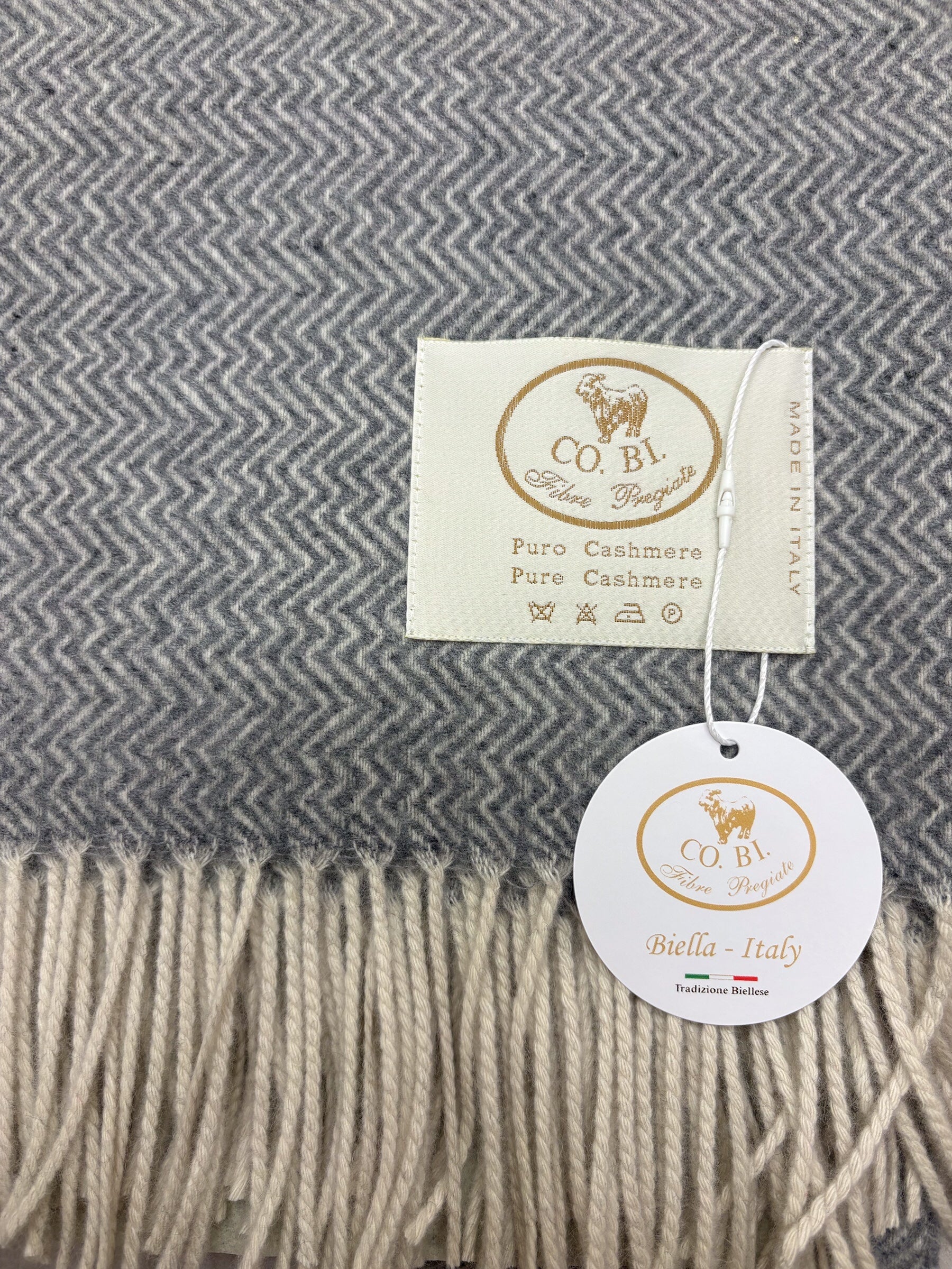 Plaid con frange Romeo Puro Cashmere