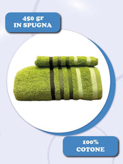 Coppia asciugamani Malizia Daltex Verde