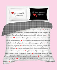 Copripiumino 1 piazza e 1/2 Solo Cuore by Camomilla Svad