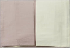 Copripiumino raso di cotone matrimoniale Incanto Riviera Malva Avorio