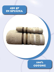 Coppia asciugamani Malizia Daltex Nocciola