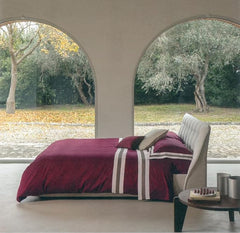 Completo letto matrimoniale Sentieri Fazzini var. Burgundy