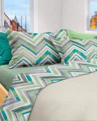 Completo letto piazza e mezzo Copenaghen Le Vie del Cotone var. Menta