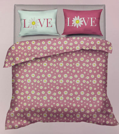 Completo lenzuola estivo Matrimoniale DAISY & LOVE  Camomilla by Svad