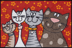 Efia Tappeto o zerbino 50 x 75 cm Katzenfamille