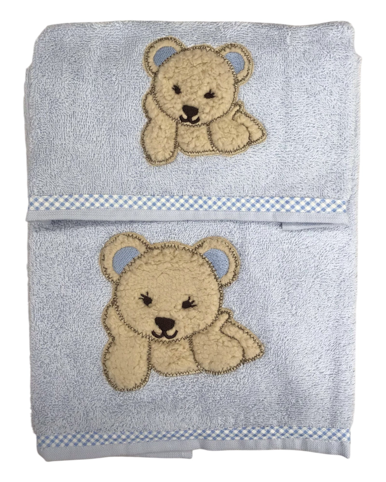 Coppia asciugamano bimbi Orsetto Celeste