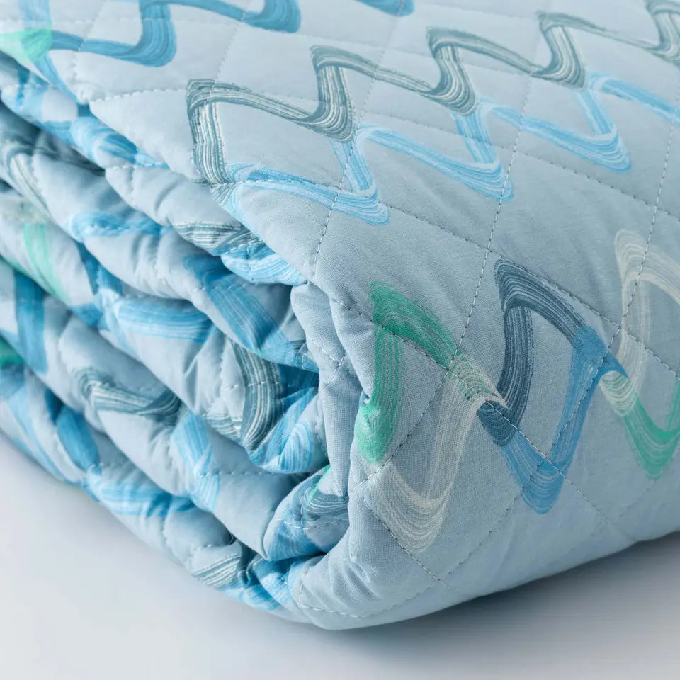 Copriletto trapuntato singolo Jambo Riviera var. Blue