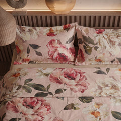 Completo lenzuola matrimoniale Vanity Flowers Mirabello var. Rosa