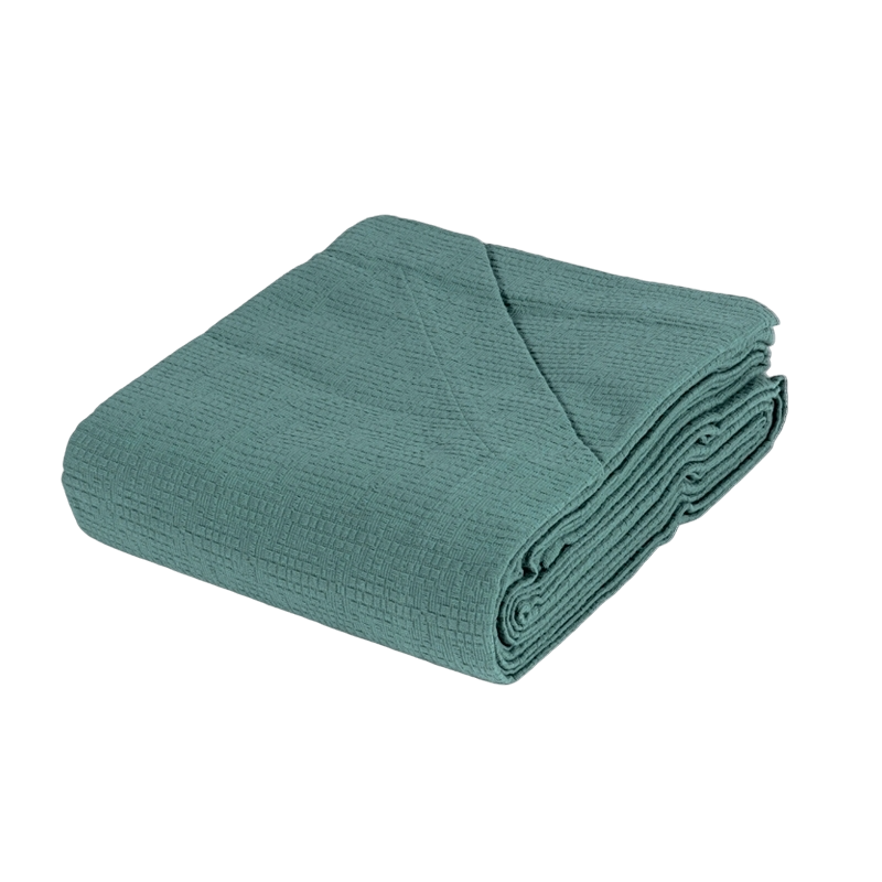 Copriletto 1 piazza e mezzo Verde petrolio- Dialogo | Fazzini