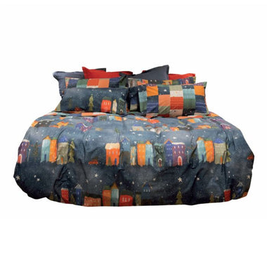 Completo letto singolo Happy Cottage Night Tessitura Toscana Telerie