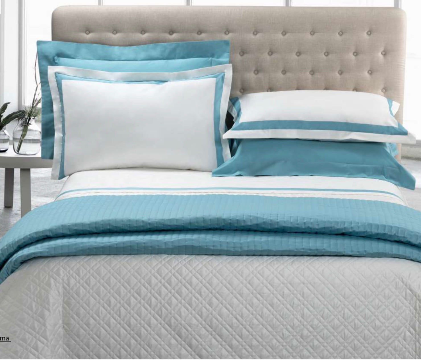 Trapuntino Emma in raso di cotone Dea Home Collection Bianco