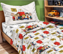 Parure Copripiumino singolo dis. Happiness Peanuts