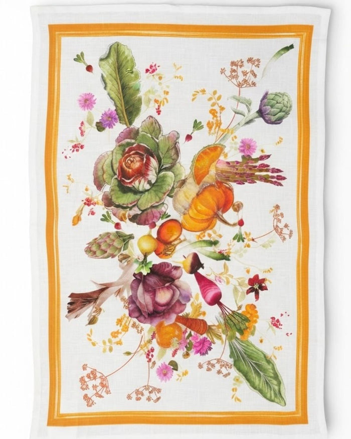 Canovaccio Puro Lino Hortus Arancio