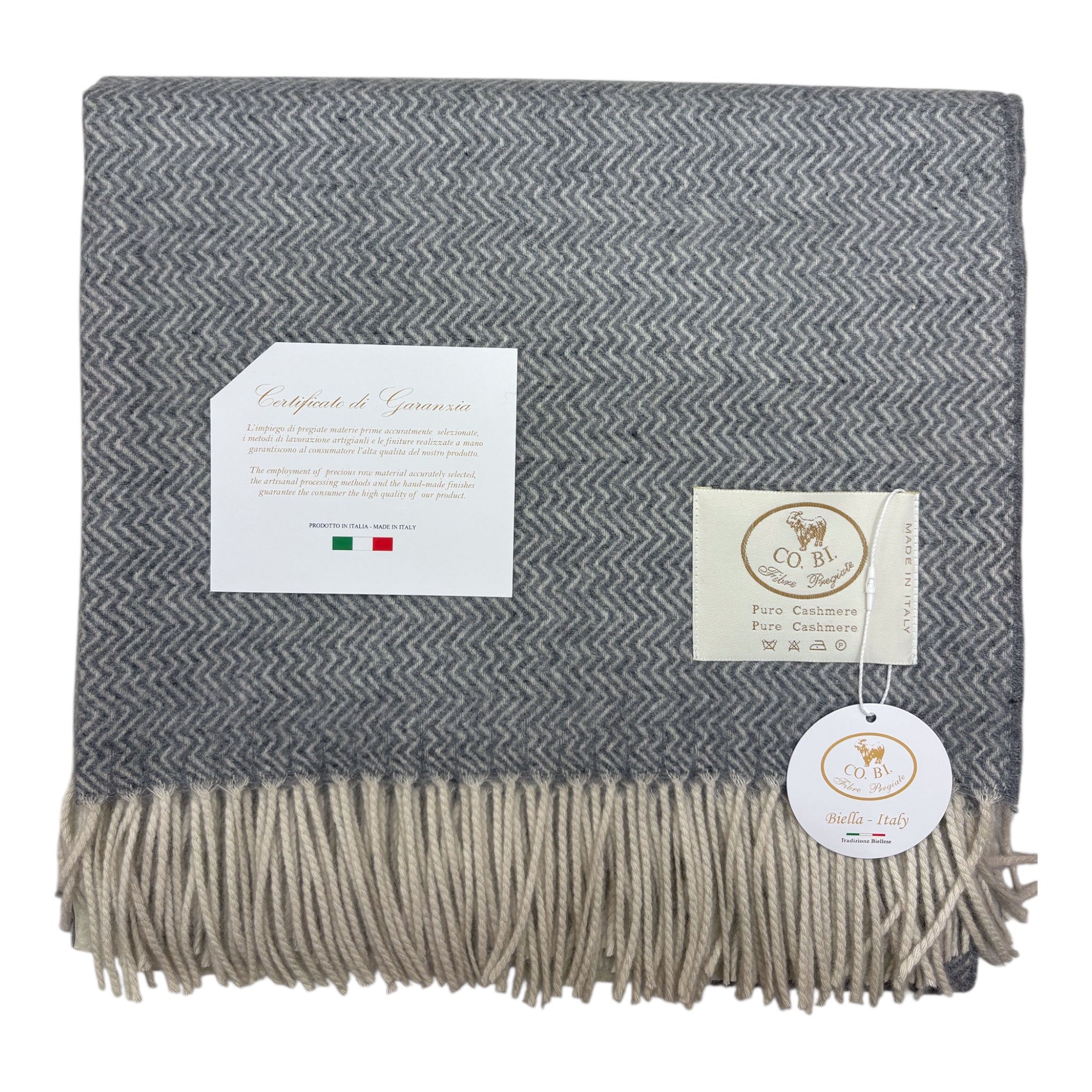 Plaid con frange Romeo Puro Cashmere