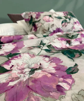 Parure copripiumino matrimoniale Michelle Peonia Svad Dondi