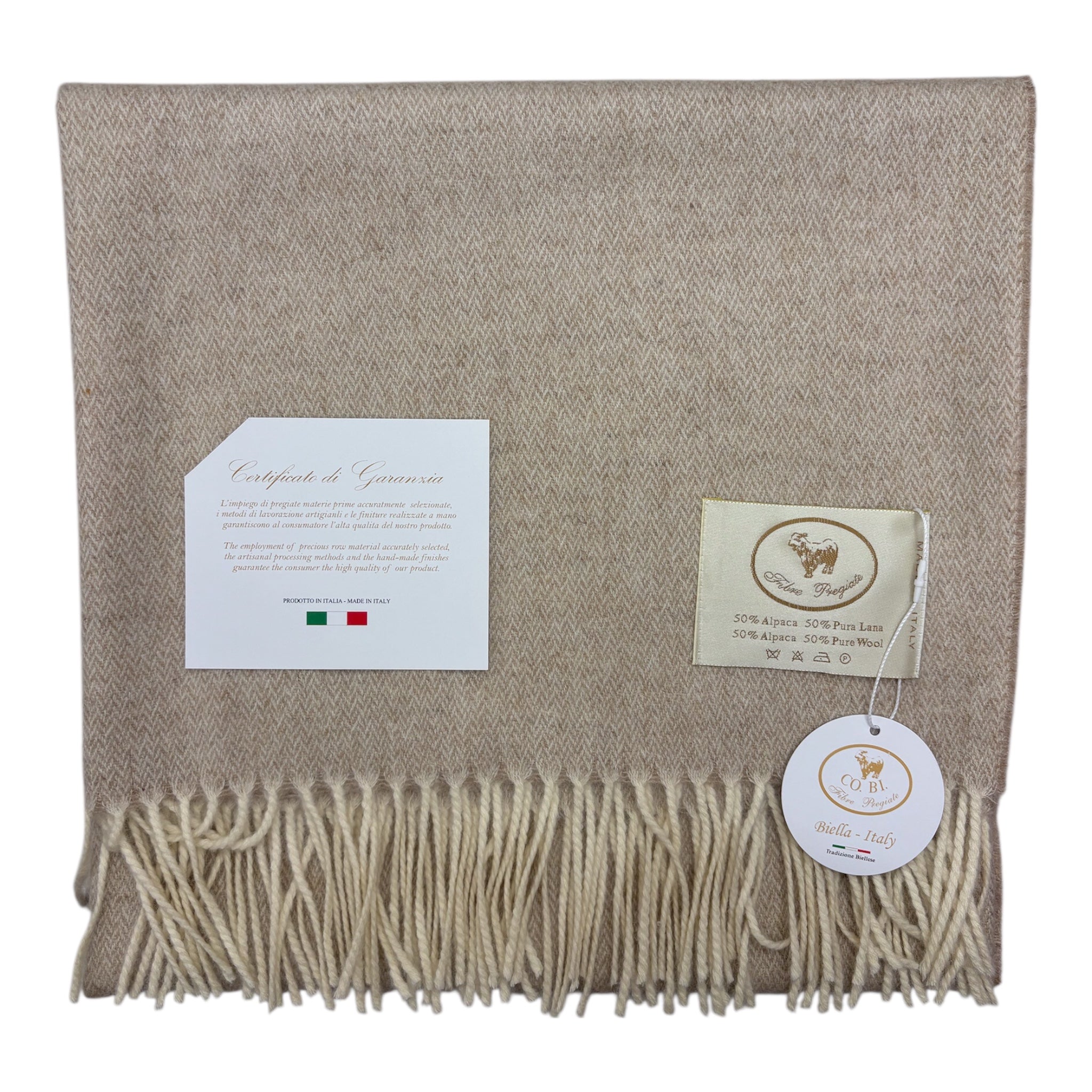 Plaid con frange Alpaca