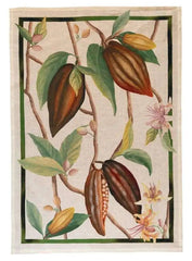 Strofinaccio in Puro Lino dis. Cocoa Verde Tessitura Toscana Telerie