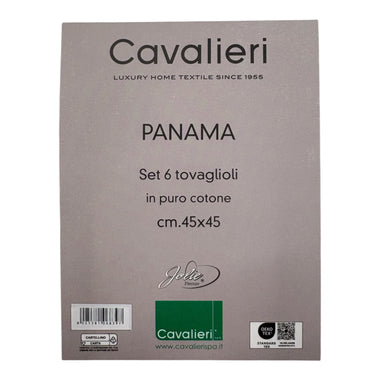 Set 6 tovaglioli in Puro Cotone var. Delfino Cavalieri Home Textile