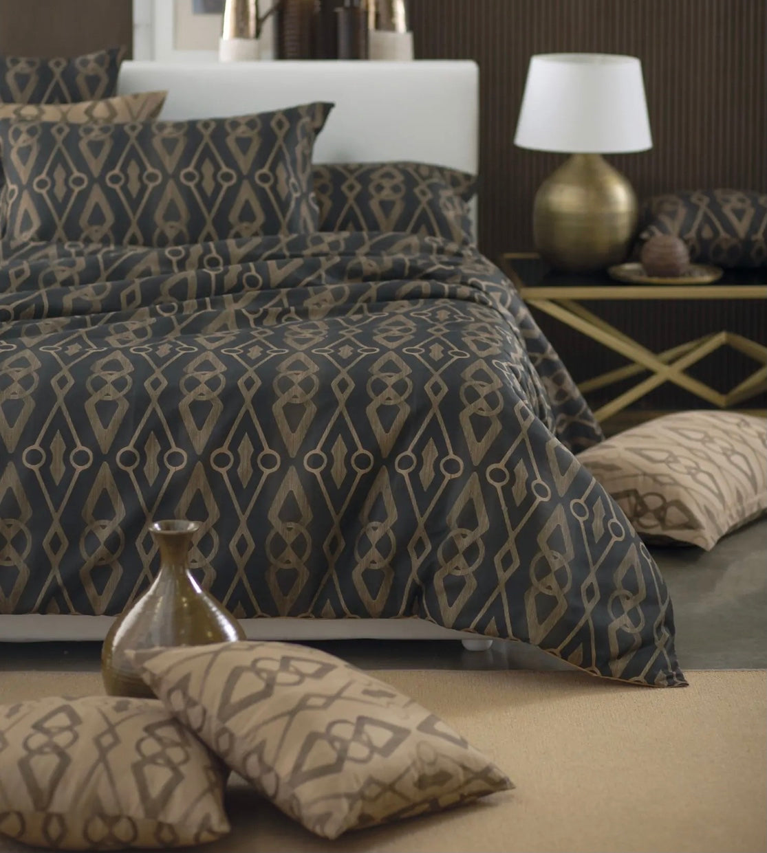 Copripiumino matrimoniale | Balmoral | Dondi Home var.Ebano