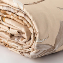 Parure copripiumino Preziosa Reveer in raso puro cotone var. Tortora