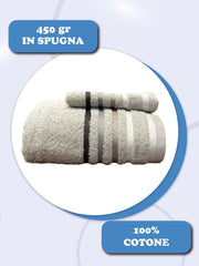 Coppia asciugamani Malizia Daltex Grigio