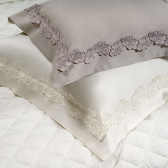 Completo lenzuola matrimoniale Aura Pizzo Dea Luxury Linens