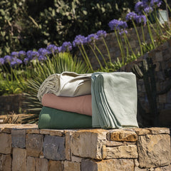 Copriletto matrimoniale Zen Fazzini var. Cielo