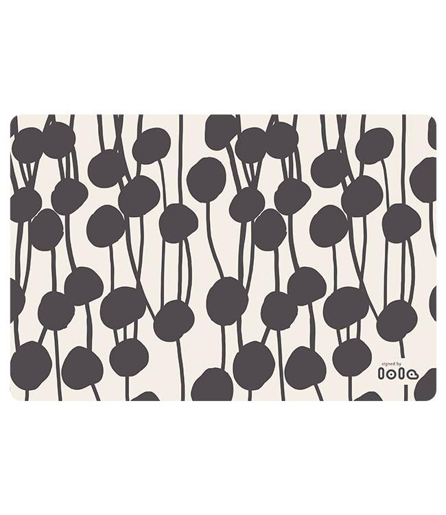 Sottopiatto AntiScivolo dis. Cotton Field Black