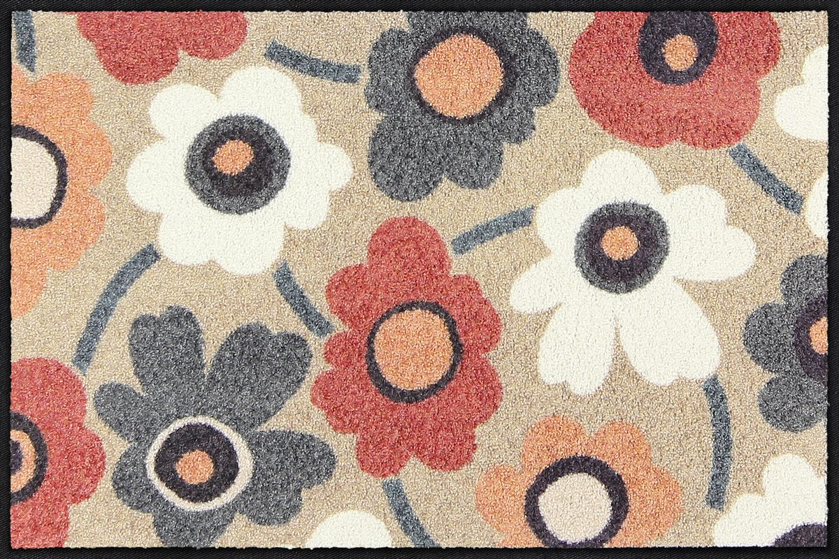 Efia Tappeto o zerbino 50 x 75 cm Blooming Harmony blue-rose