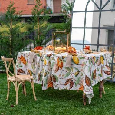 Tovaglia rettangolare 360 cm Cocoa Tessitura Toscana Telerie