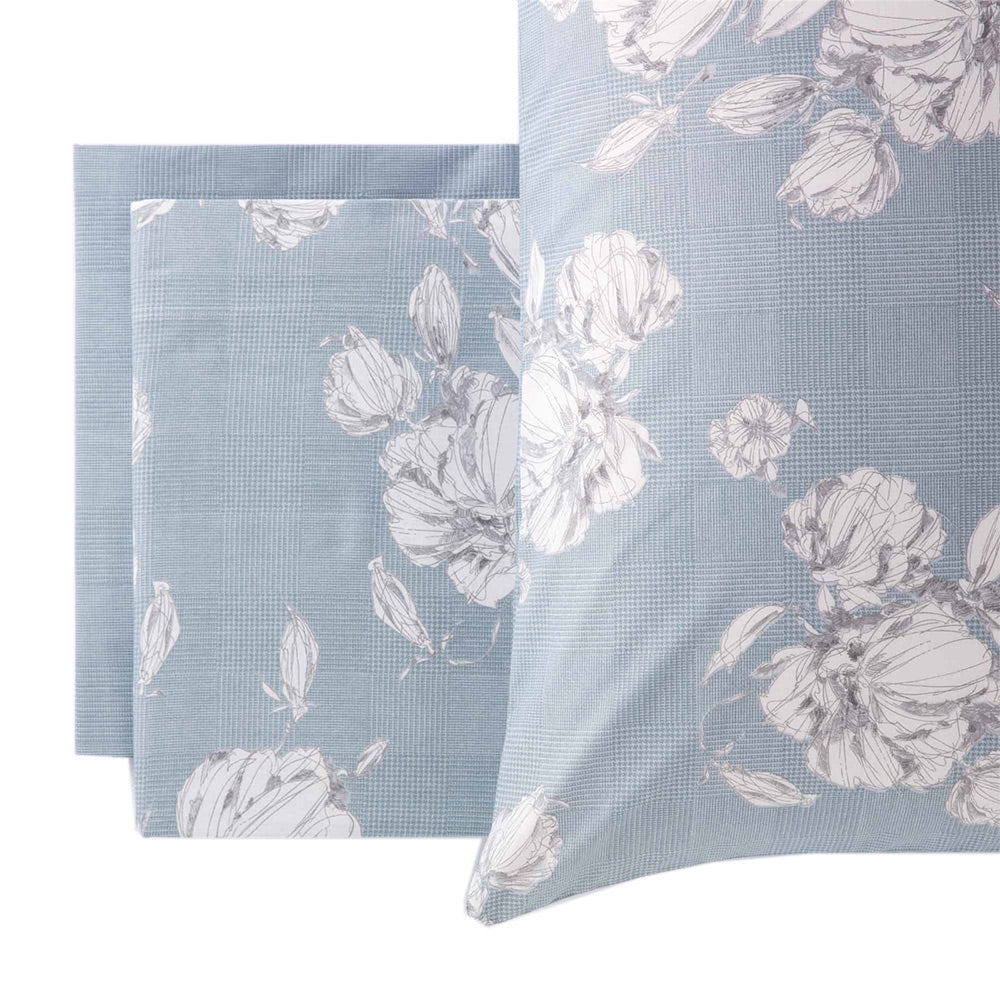 Copripiumino singolo Giverny Floreale var. Azzurro Riviera