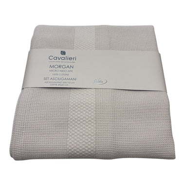 Set asciugamani 1+1 Nido d’ape Morgan Cavalieri var. Grigio