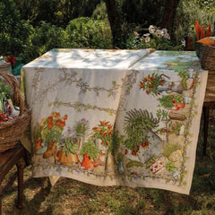 Tovaglia in lino x 18 Balcon Potager Tessitura Toscana Telerie