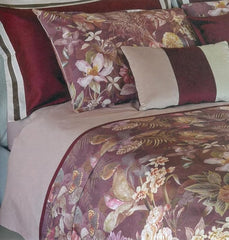 Parure copripiumino matrimoniale Protea  Fazzini var. Burgundi