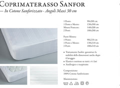 Coprimaterasso in Cotone Sanforizzato matrimoniale