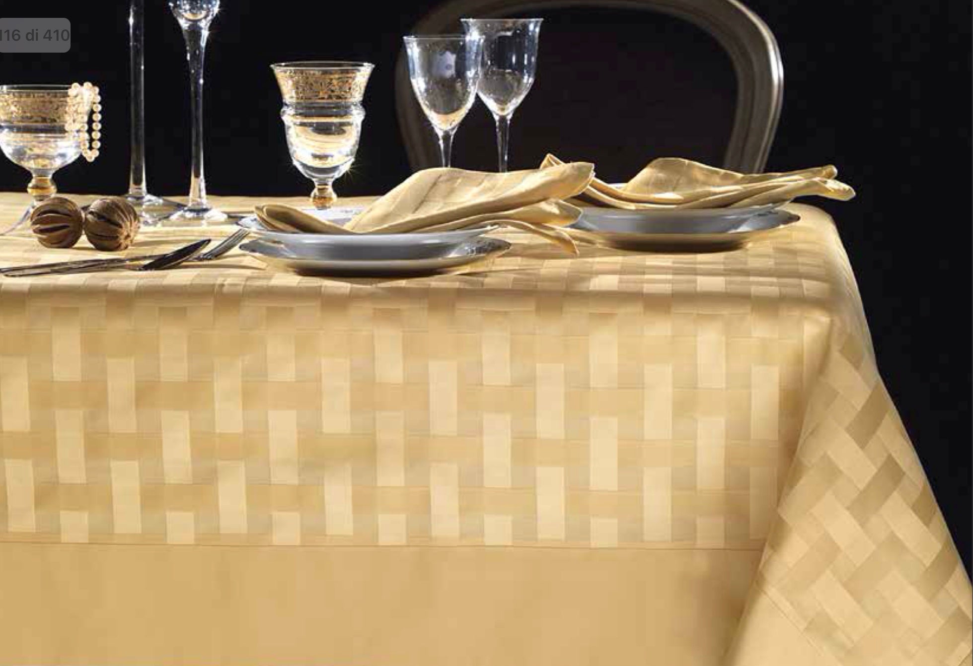 Tovaglia da TAVOLA JACQUARD Intrecci x 12 var. Grigio
