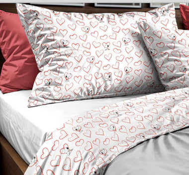 Completo letto singolo Peanuts Love