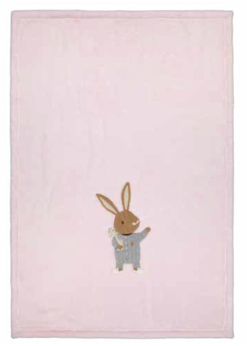 Coperta lettino sbarre Rabbit rosa