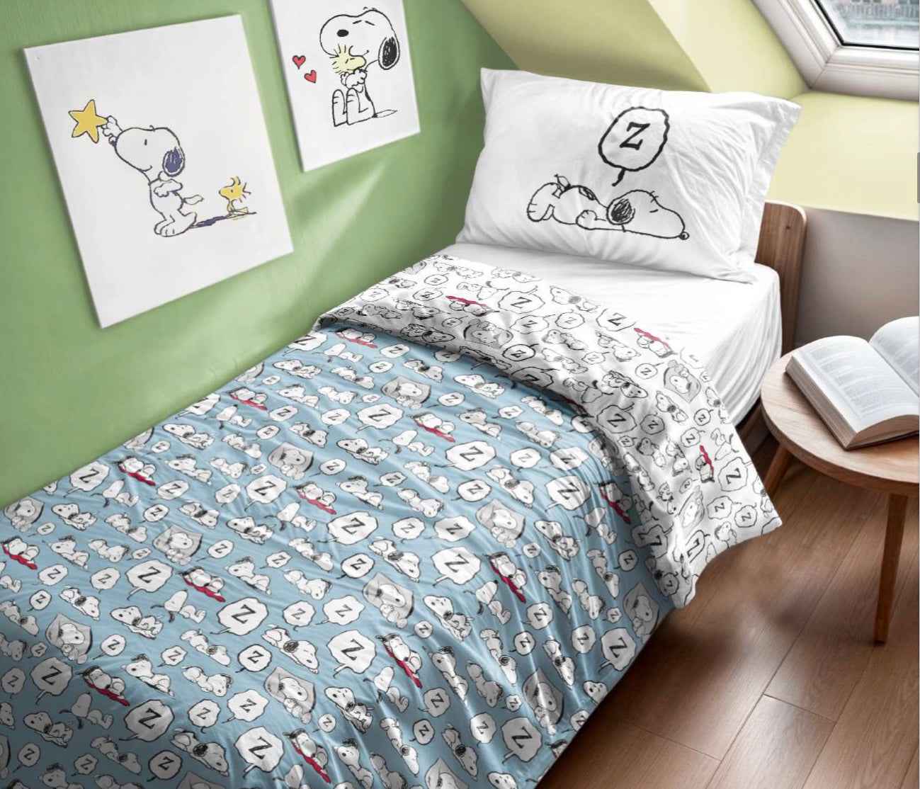 Parure Copripiumino singolo dis. Zzz Peanuts