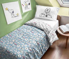 Parure Copripiumino singolo dis. Zzz Peanuts