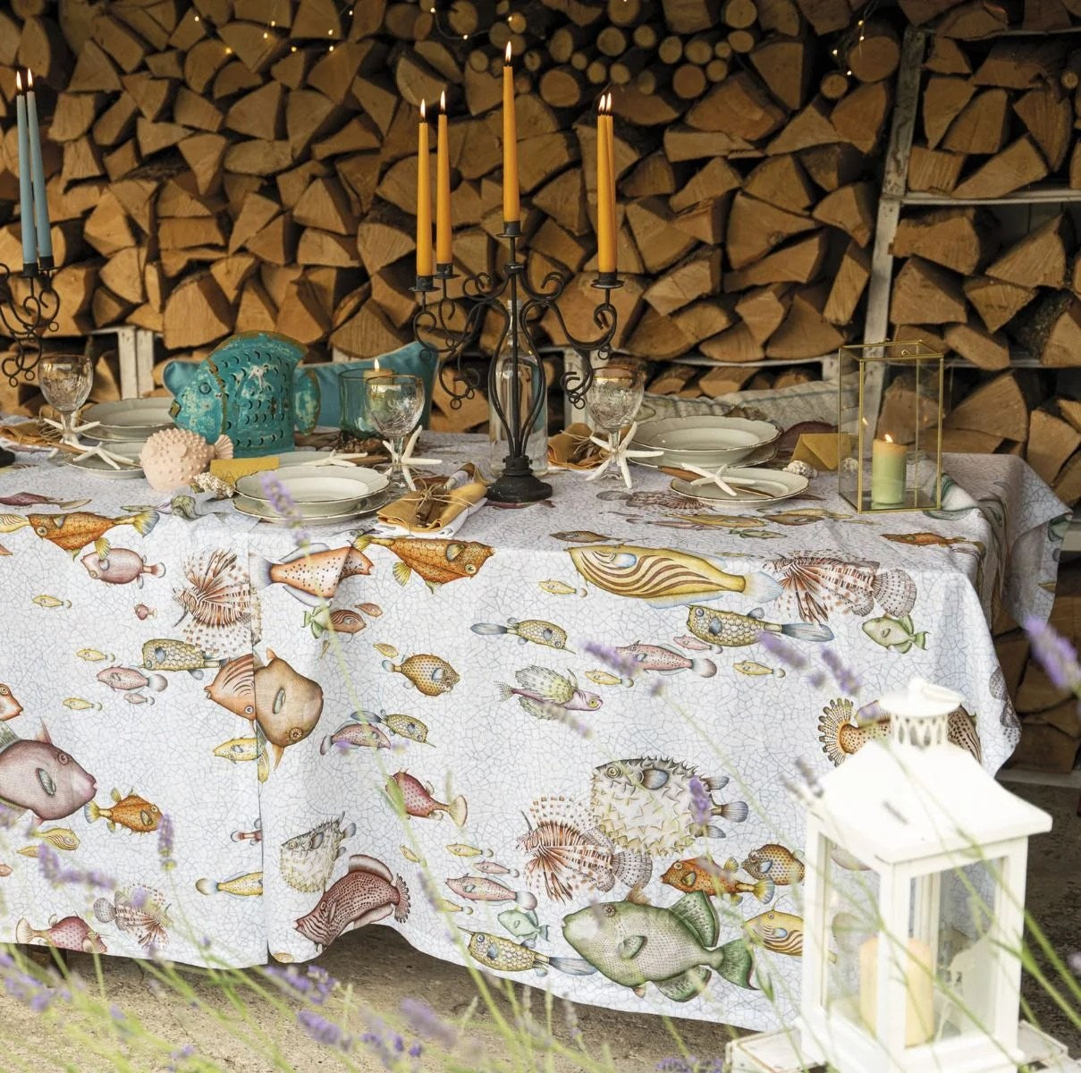 Tovaglia rotonda Puro Lino - REEF  - Tessitura Telerie Toscane -
