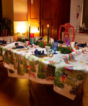 Tovaglia  Air Christmas  Tessitura Toscana Telerie x12