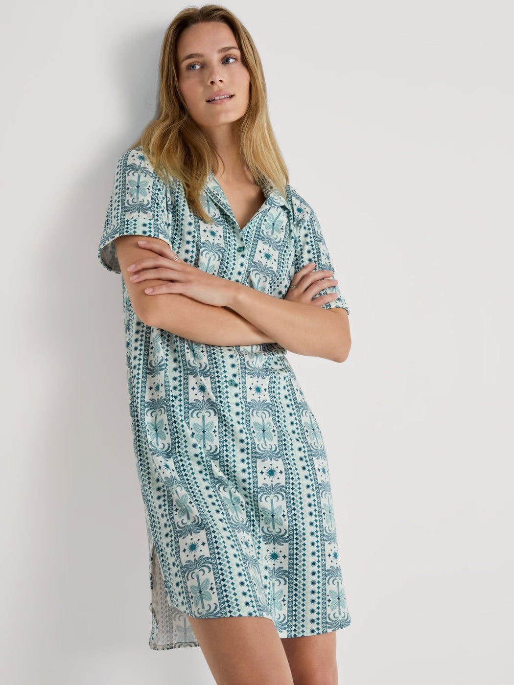 Camicia da notte Calida a maniche corte lunghezza 95cm taglia XL