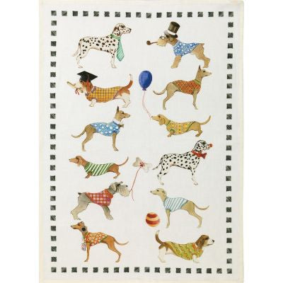 Strofinaccio in Puro Lino dis. BEST FRIEND CANI Tessitura Toscana Telerie
