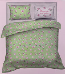 Completo lenzuola estivo Matrimoniale HAPPINESS IS A CHOICE Camomilla by Svad