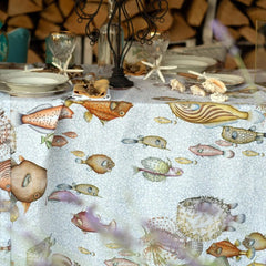 Tovaglia rotonda Puro Lino - REEF  - Tessitura Telerie Toscane -