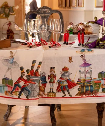 Tovaglia Schiaccianoci Tessitura Toscana Telerie x12