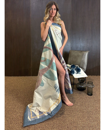 Caldo Pareo Tanzania Savana 140 x 180 Tabacco cm Svad Dondi